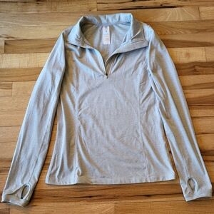 Senita Athletics: Gray 3/4 Zip Pullover